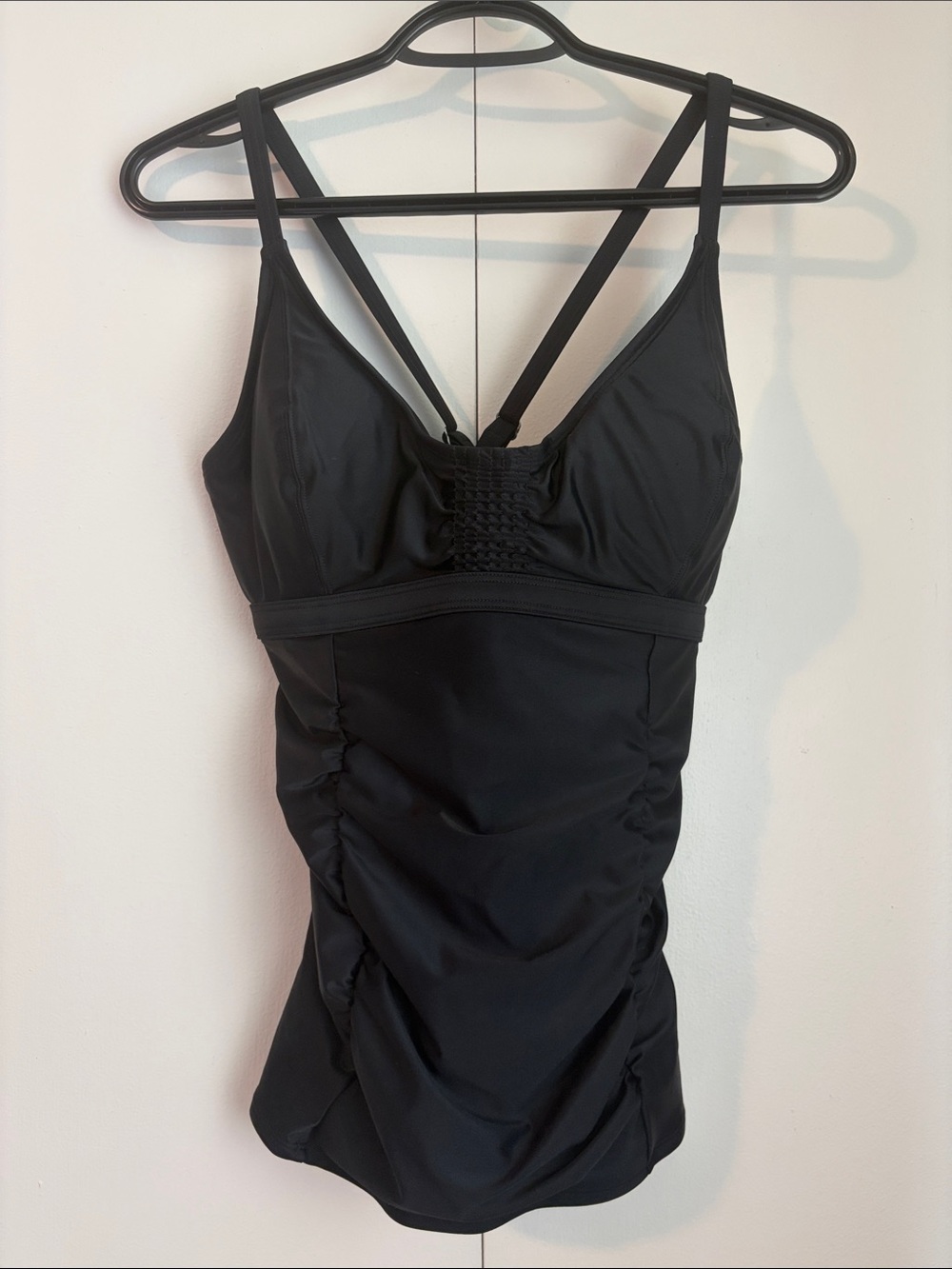 New Athleta Black Tankini Swim Top Size 36 D/DD